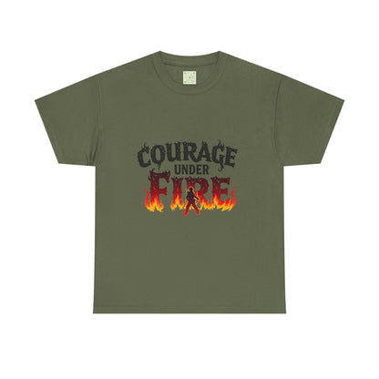 Firefighting Courage Under Fire Tee, Firefighter Graphic Tee, Fire Fighter Gift, Thin Red Line, Fire Fighters Gift, Firefighting Apparel