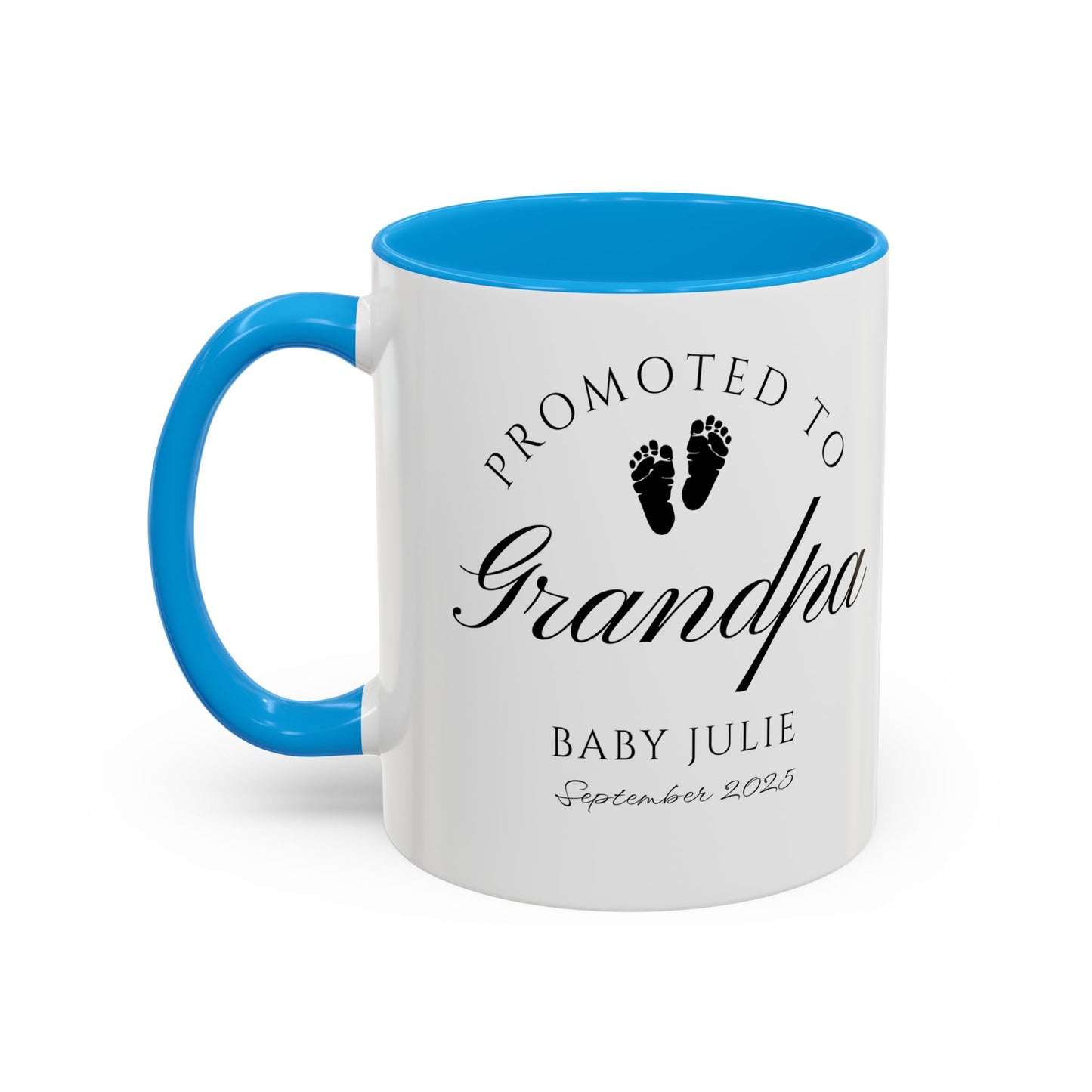 Promoted to Grandpa Mug, Personalized New Grandpa Gift 2025, Custom Baby Announcement Coffee Cup, Pregnancy Reveal for Grandfather, First Grandchild Gift