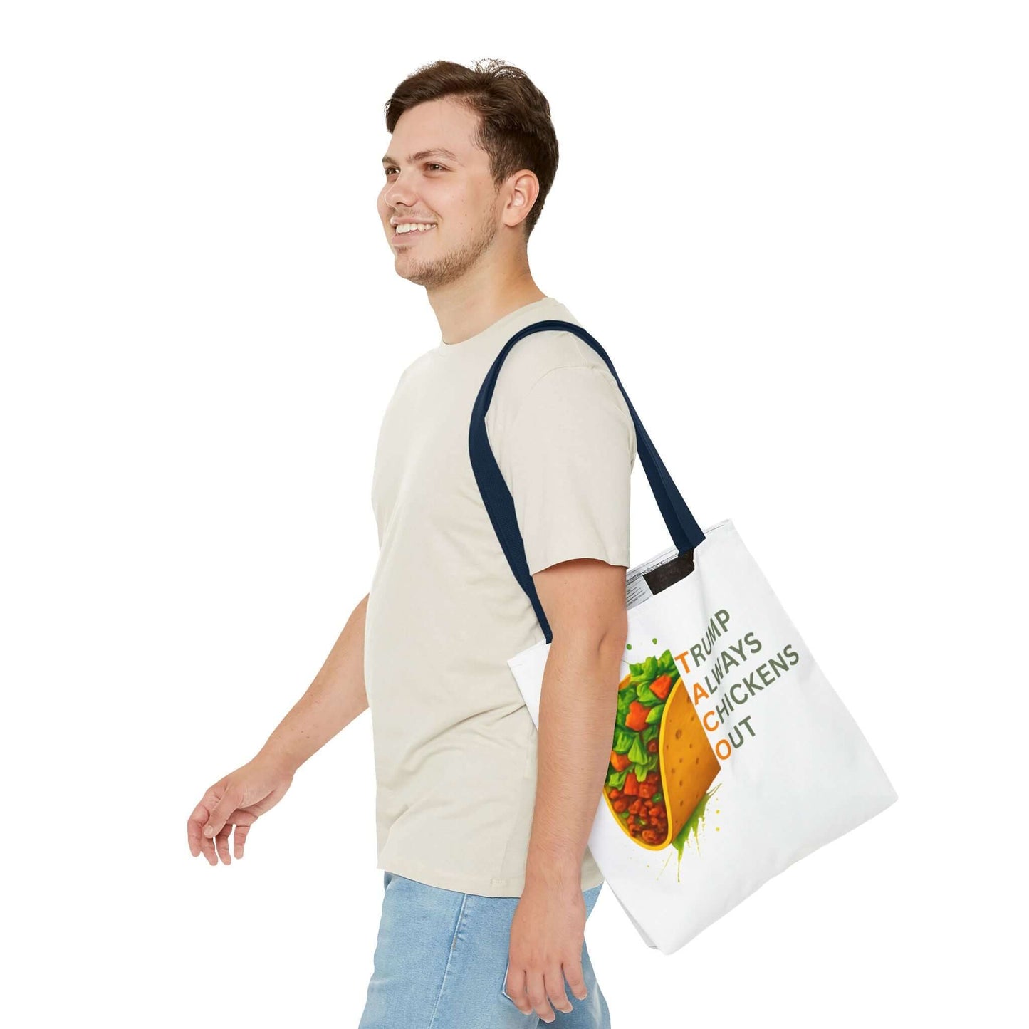 Trump Always Chickens Out TACO Tote, Subtle Anti Trump, Democrat Gift Tote, FDT Tote, Anti-MAGA, Political Tote