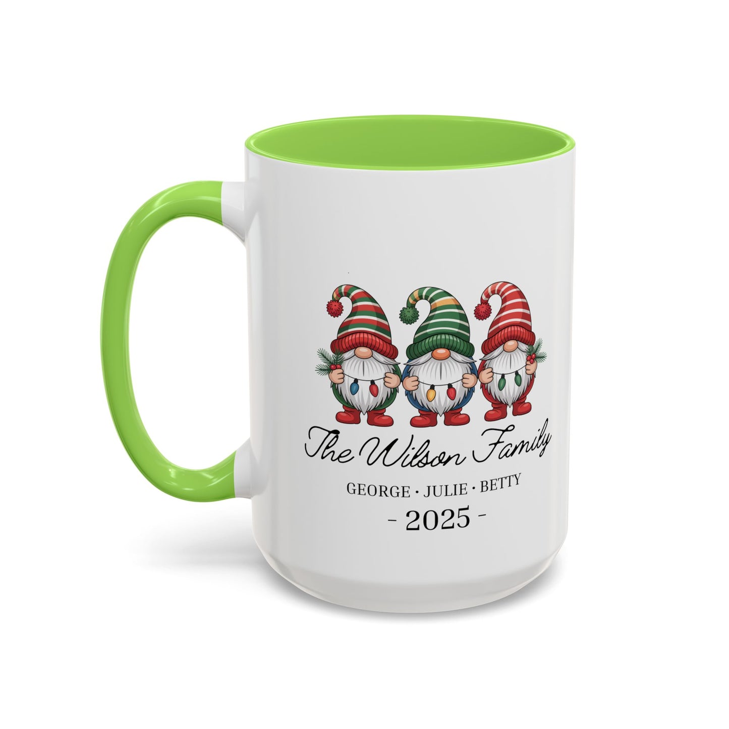 gnome mug, Personalized Family Gnome Christmas Mug, Custom Family Name 2025 Coffee Cup, Cute Holiday Gift for Family, Christmas Gnome Mug Keepsake