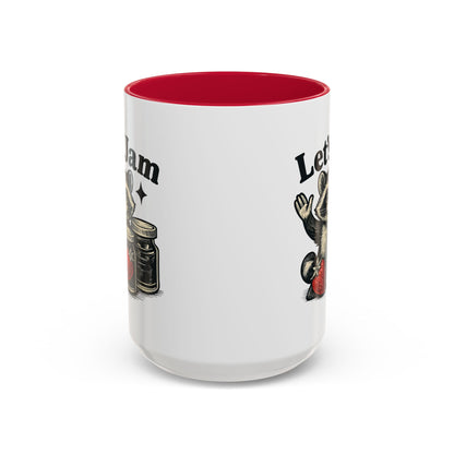 Racoon Mug, Racoon Gifts, Let's Jam Coffee Mug, Strawberry Mug, Cute Summer Mug, Raccoon Strawberry Mug, Funny Raccoon Mug, Trending Now