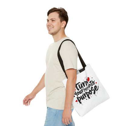 Enneagram 4 Inspirational Tote Bag, Turn Your Pain Into Purpose, Enneagram Type 4, Self Growth, Personality Types