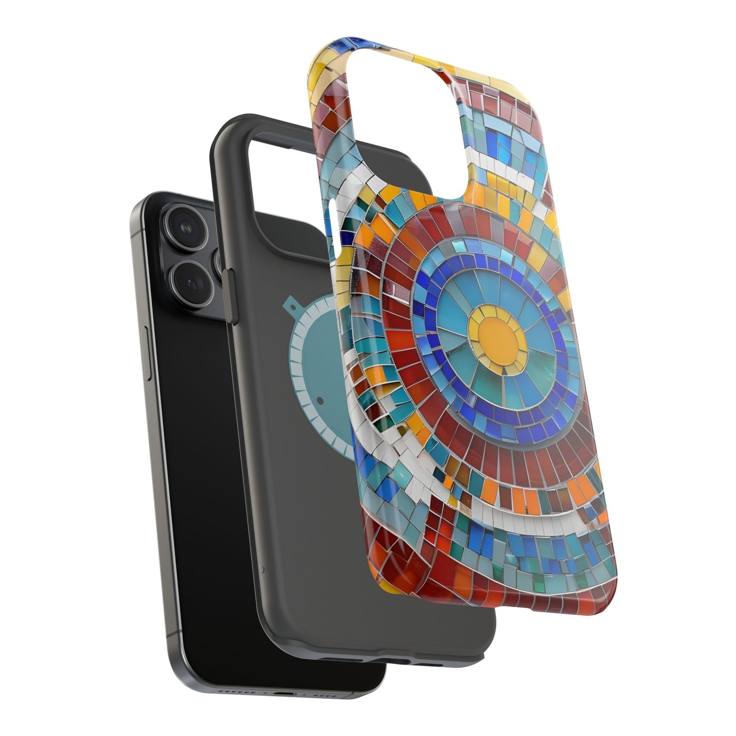Vibrant Mosaic  iPhone Case - Colorful iPhone Cover, Unique Phone Accessory, MegSafe iPhone cover