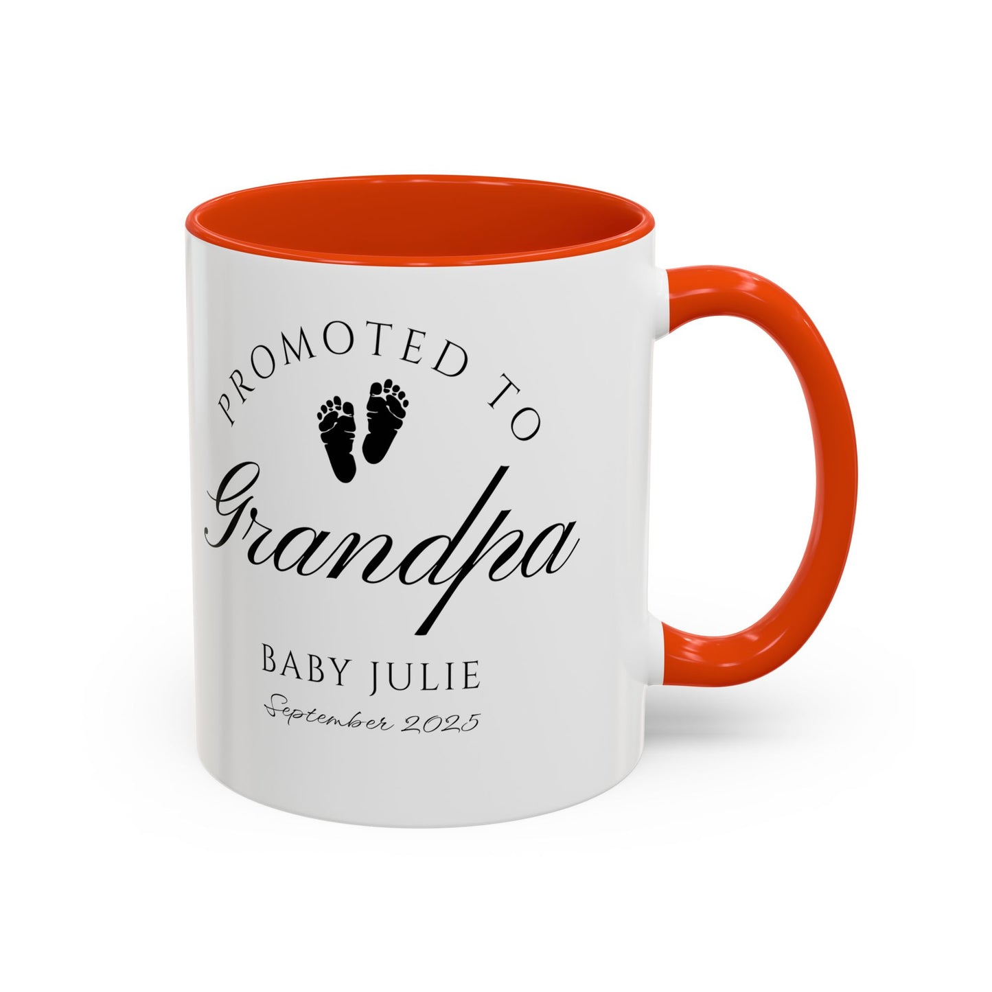 Promoted to Grandpa Mug, Personalized New Grandpa Gift 2025, Custom Baby Announcement Coffee Cup, Pregnancy Reveal for Grandfather, First Grandchild Gift