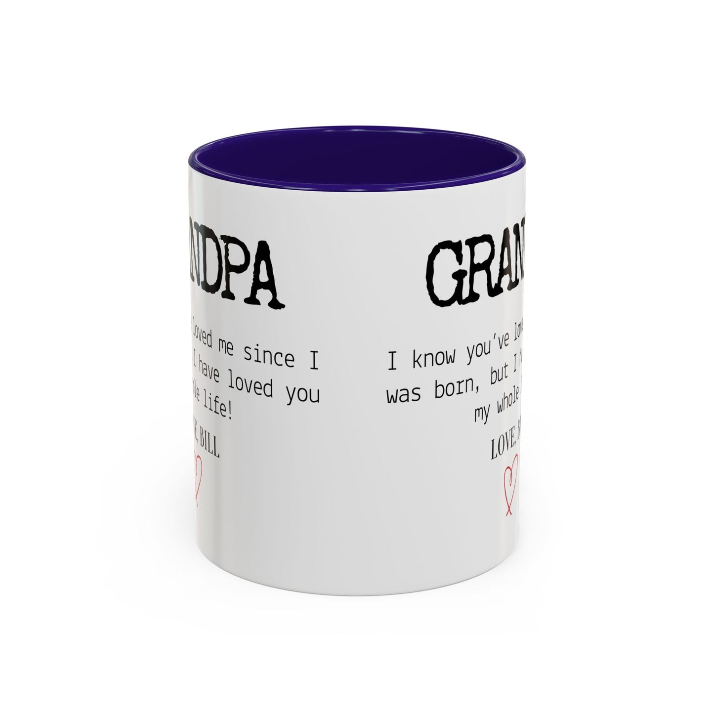 Personalized Grandpa Mug, Gift from Grandchild, Custom Message Coffee Cup, Grandpa Birthday Gift, Father’s Day Mug, Sentimental Gift for Grandpa