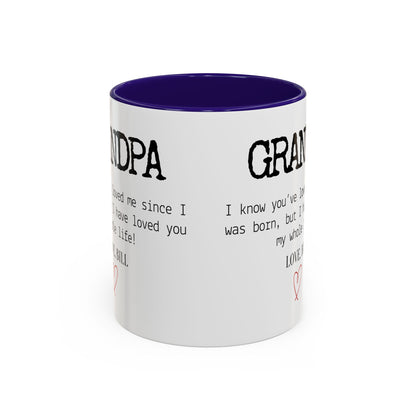 Personalized Grandpa Mug, Gift from Grandchild, Custom Message Coffee Cup, Grandpa Birthday Gift, Father’s Day Mug, Sentimental Gift for Grandpa