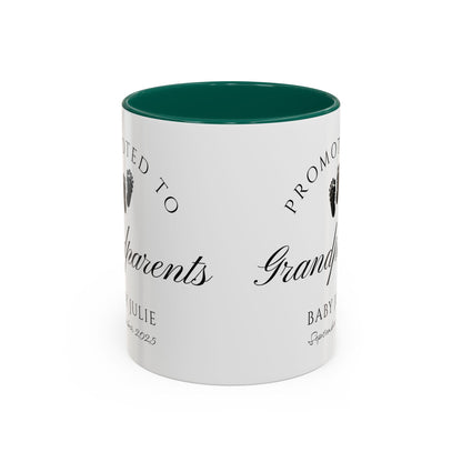 Promoted to Grandparents Mug, Pregnancy Announcement Coffee Cup, Baby Reveal Gift, New Grandparent Mug, Personalized Baby Announcement