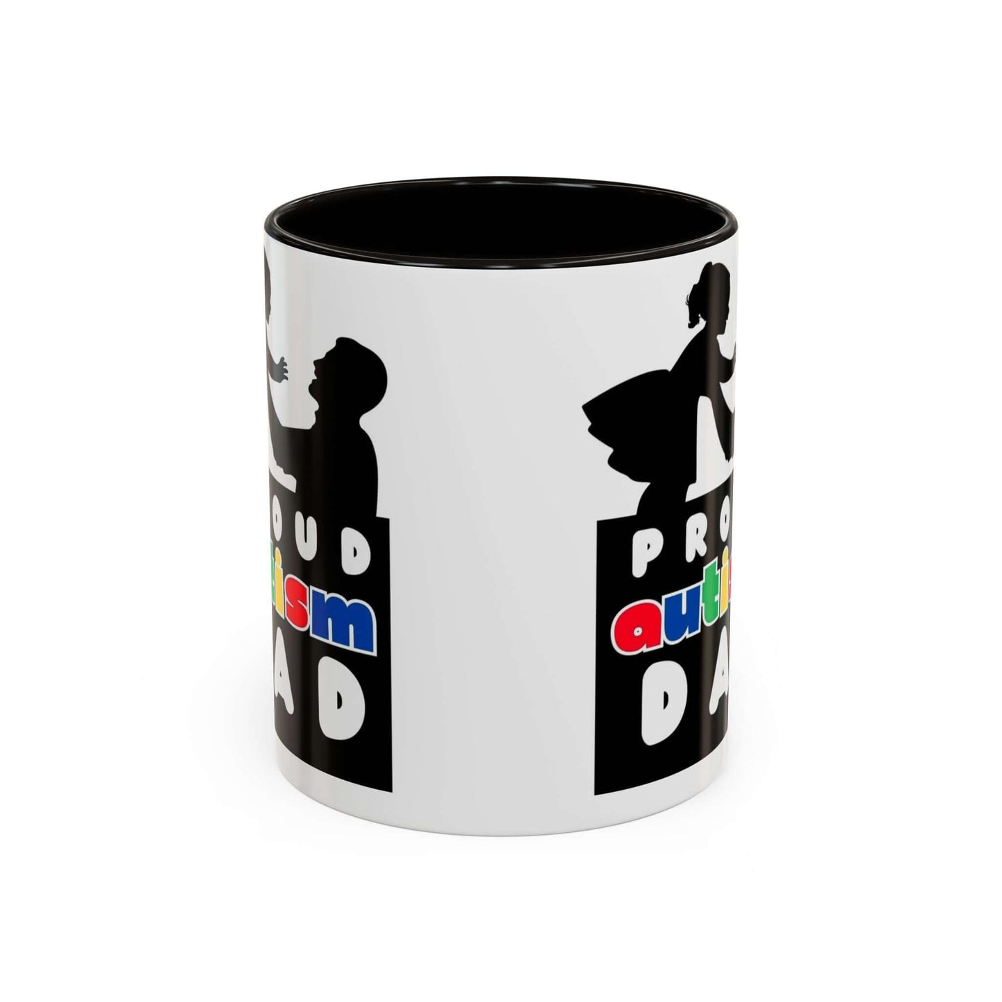 Autism Dad Multi Color Mug, Autism Spectrum Disorder, Neurodiversity Pride Merch, Autism Awareness, Inclusion Matters