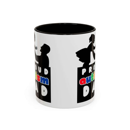 Autism Dad Multi Color Mug, Autism Spectrum Disorder, Neurodiversity Pride Merch, Autism Awareness, Inclusion Matters