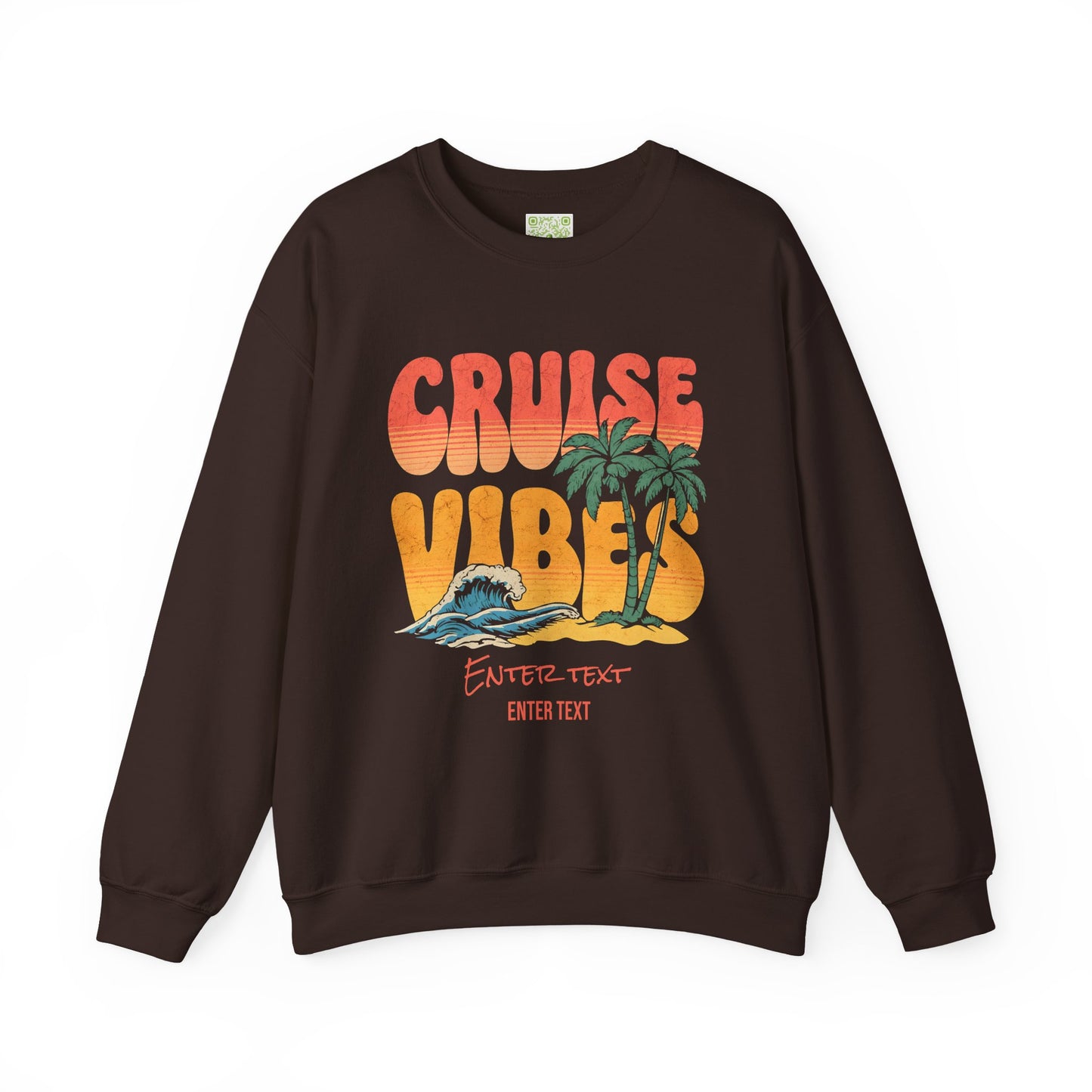Retro Cruise Vibes Crewneck Sweatshirt, Summer Relaxation Style, Alaska Cruise, Caribbean Cruise, Girls Cruise