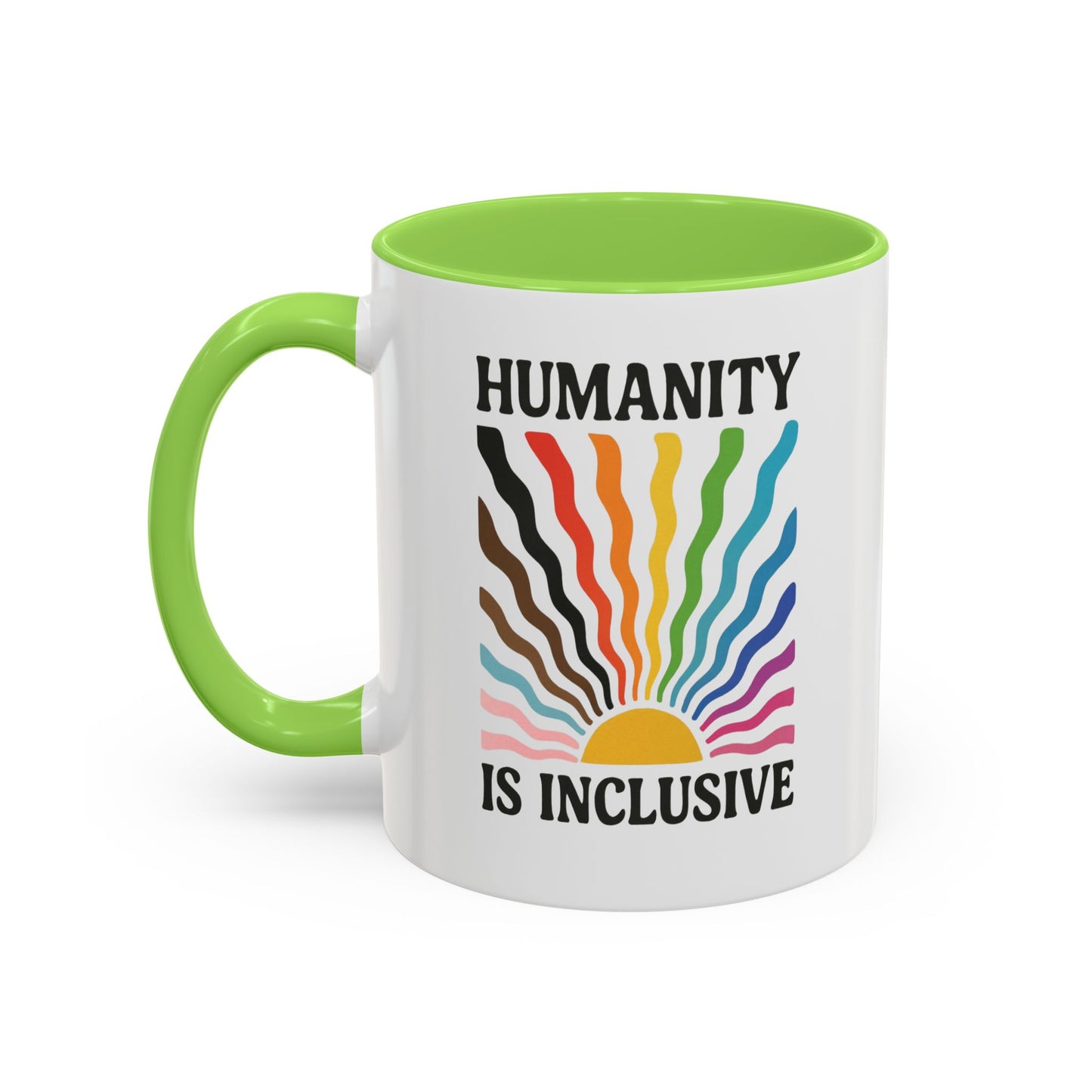 Pride Month Inclusive Humanity Coffee Mug, Pridemonth Merch, Bisexual Mug, Queer Mug, LGBT Mug, Lesbian Pride Mug