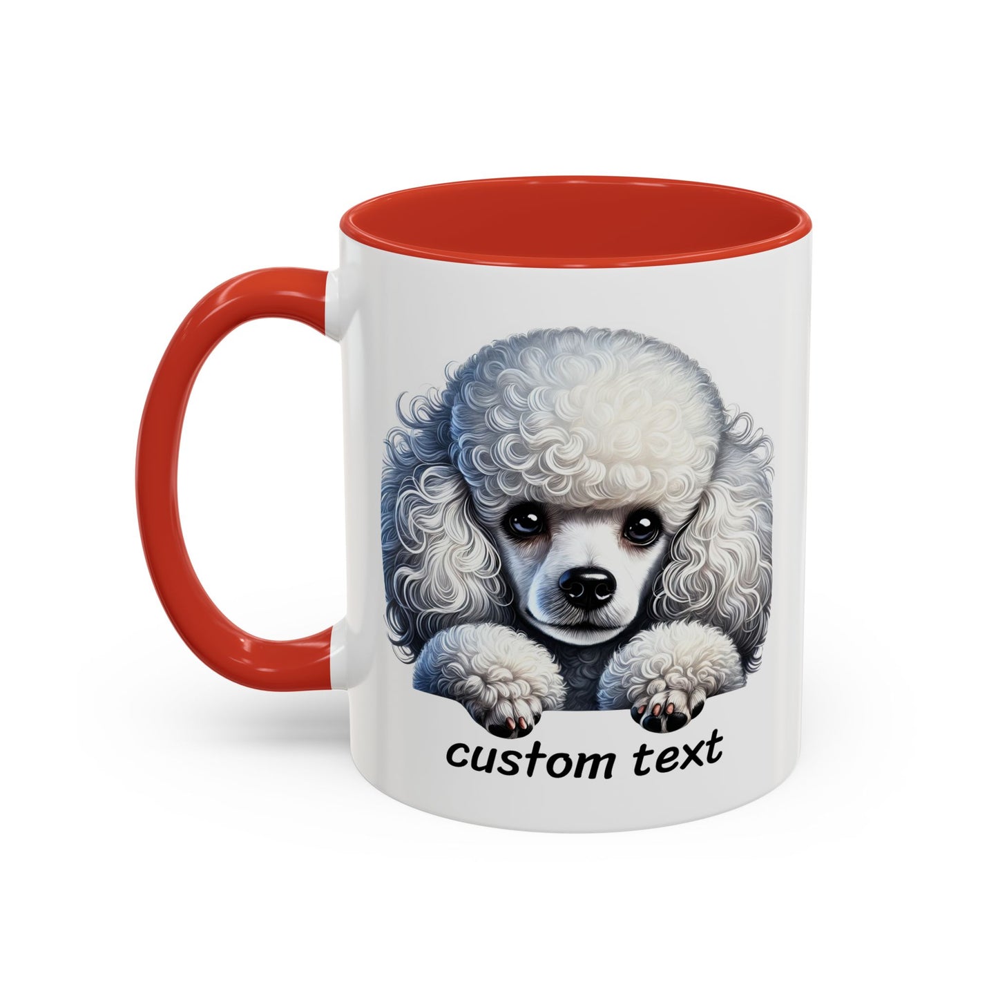 Funny Dog Lover Poodle Accent Mug - "Dog is Friendly, I am Not"