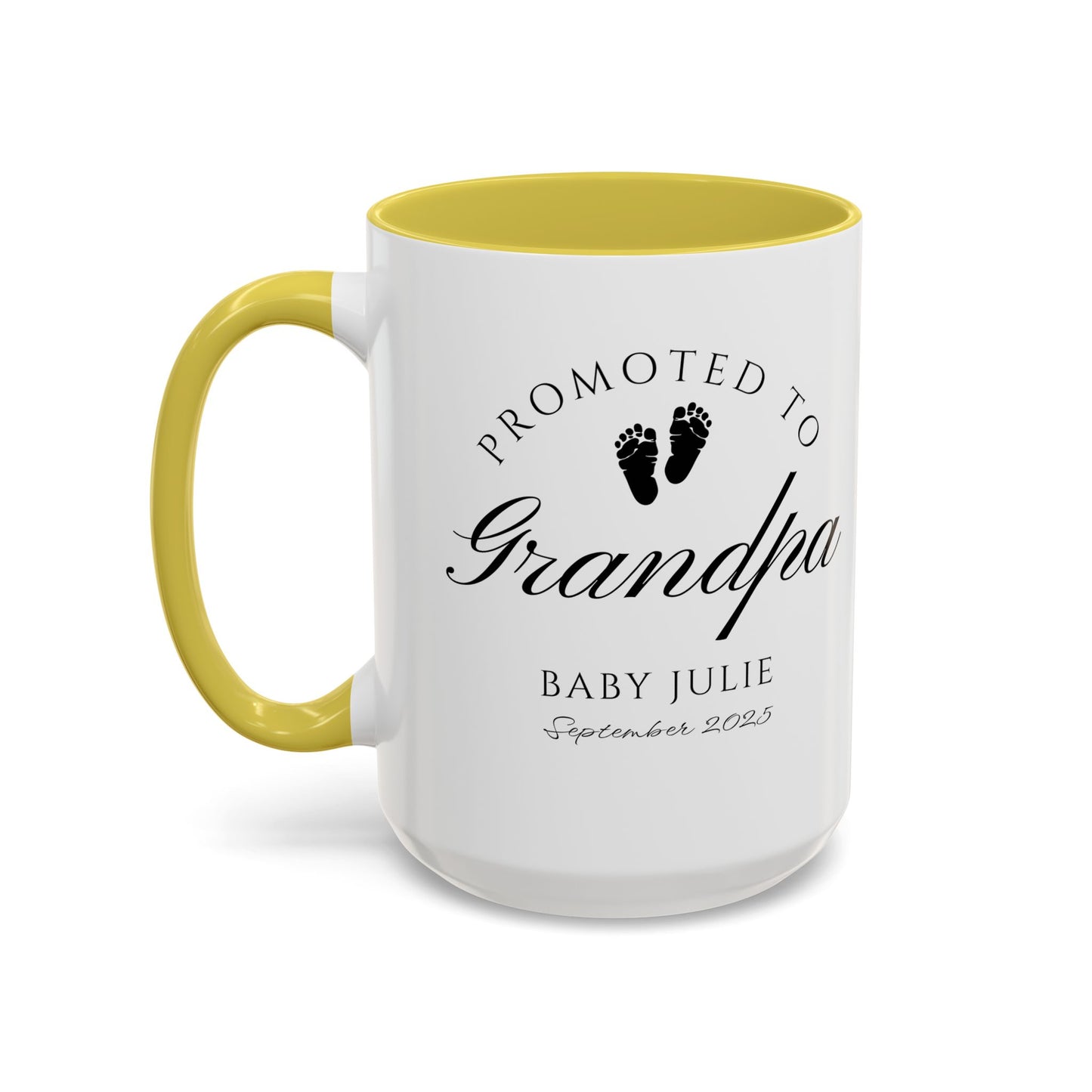 Promoted to Grandpa Mug, Personalized New Grandpa Gift 2025, Custom Baby Announcement Coffee Cup, Pregnancy Reveal for Grandfather, First Grandchild Gift