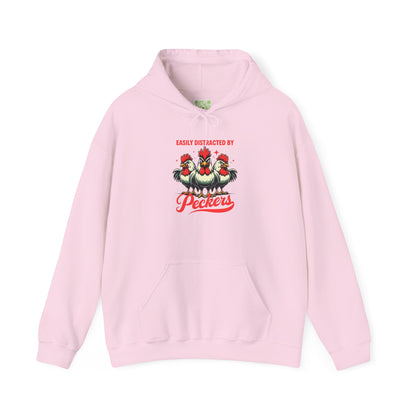 Easily Distracted By Peckers Hoodie | Naughty Tee Vibes & Dirty Joke Fun