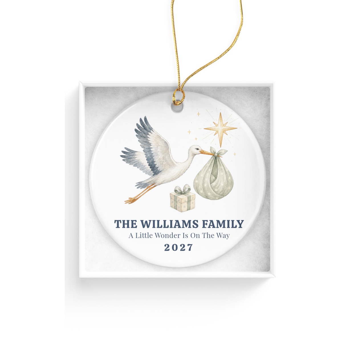 DESIGN A - Expecting & Pregnancy Announcement ornament