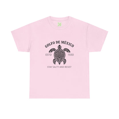 Gulf of Mexico Turtle Cotton Tee, Golfo de Mexico, Stay Salty Shirt, Sea Turtle Shirt, Turtle Shirt, Conversation Starter