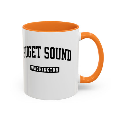 Seattle, Tacoma, Puget Sound Washington Accent Coffee Mug, Tacoma, Puget Sound Gift, Puget Sound WA, Washington Souvenir, Puget Sound Mug
