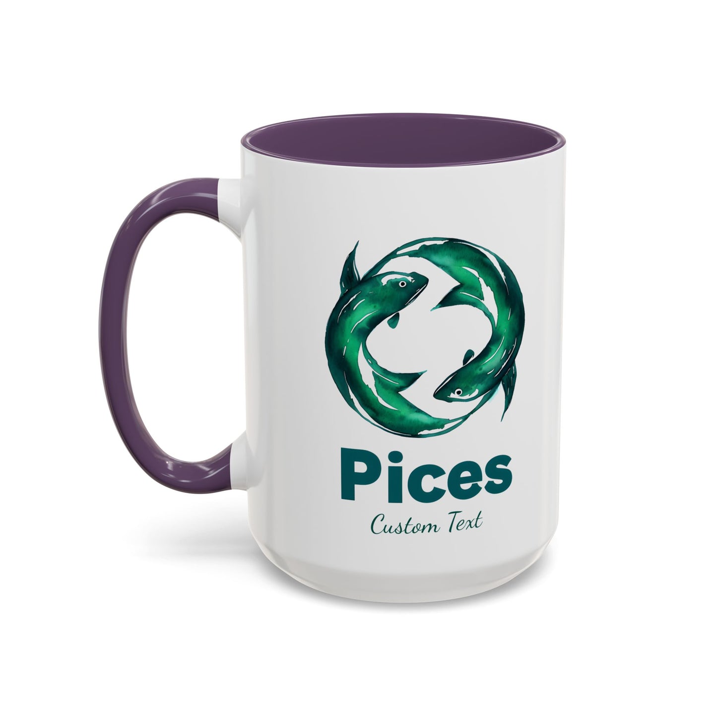 Personalized Pisces Accent Coffee Mug, Zodiac Mug, Astrology Mug, Zodiac Sign Mug, Custom Zodiac Gift, Pisces Birthday Gift