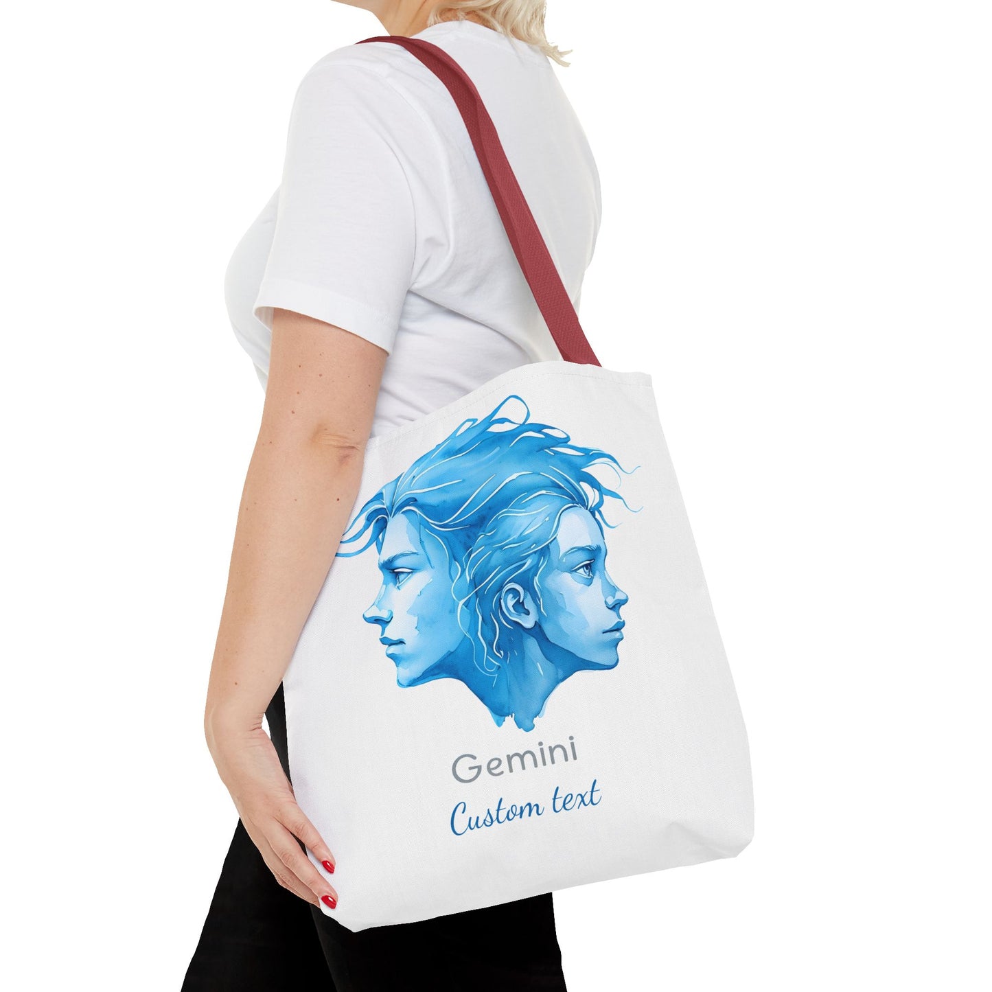 Gemini Zodiac Personalized Tote Bag, Astrology Lover Gift, Artistic Tote Bag, Gemini Birthday Gift, Trendy Tote