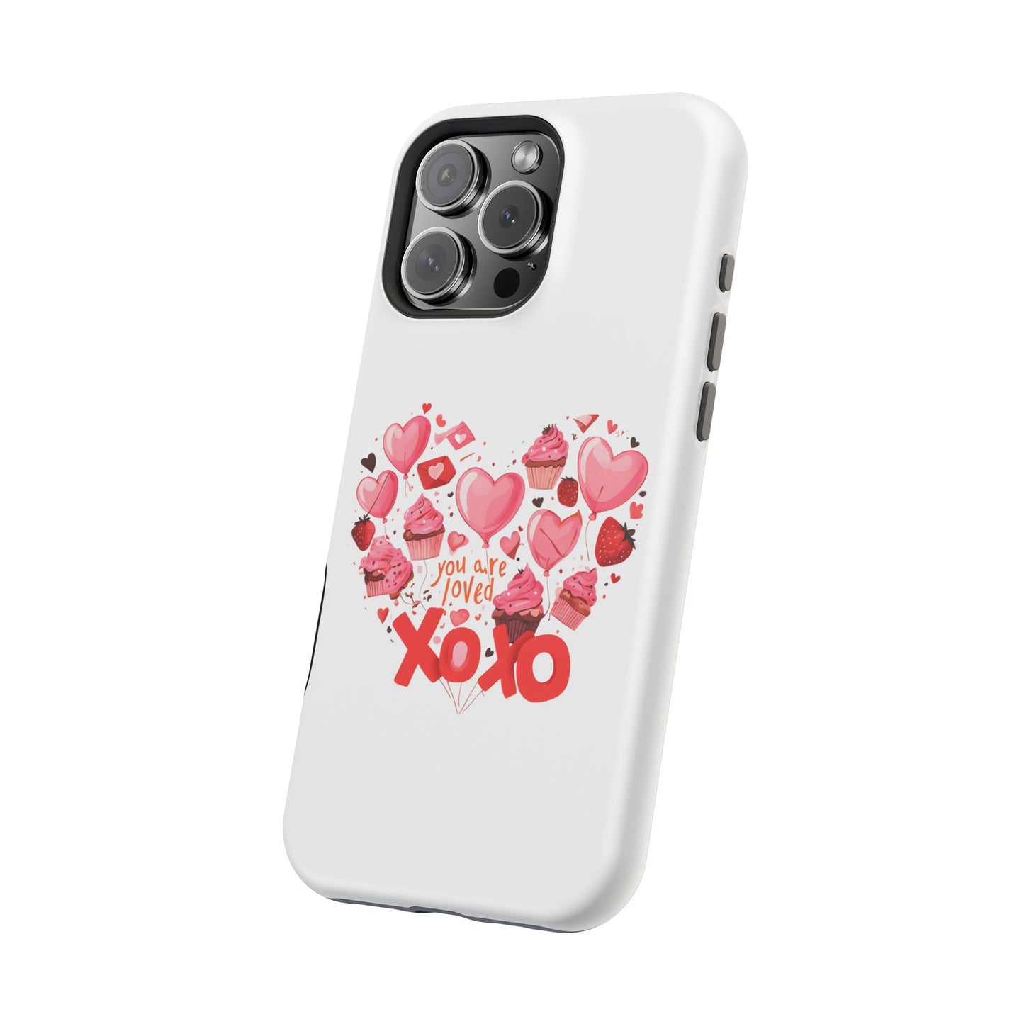 Valentine's Day Magnetic Tough Cases, Cute Phone Cover, Gift for Her, Love Heart Design, Personalizable Tech Accessory