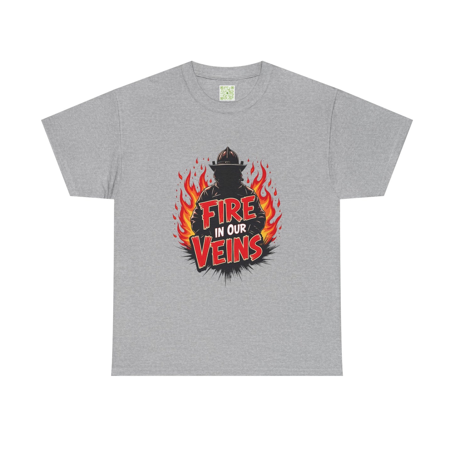 Firefighter Fire in Our Veins TShirt, Firefighter Gift, Firefighting Tee, Thin Red Line, Fireman T-Shirt, Fire Fighting