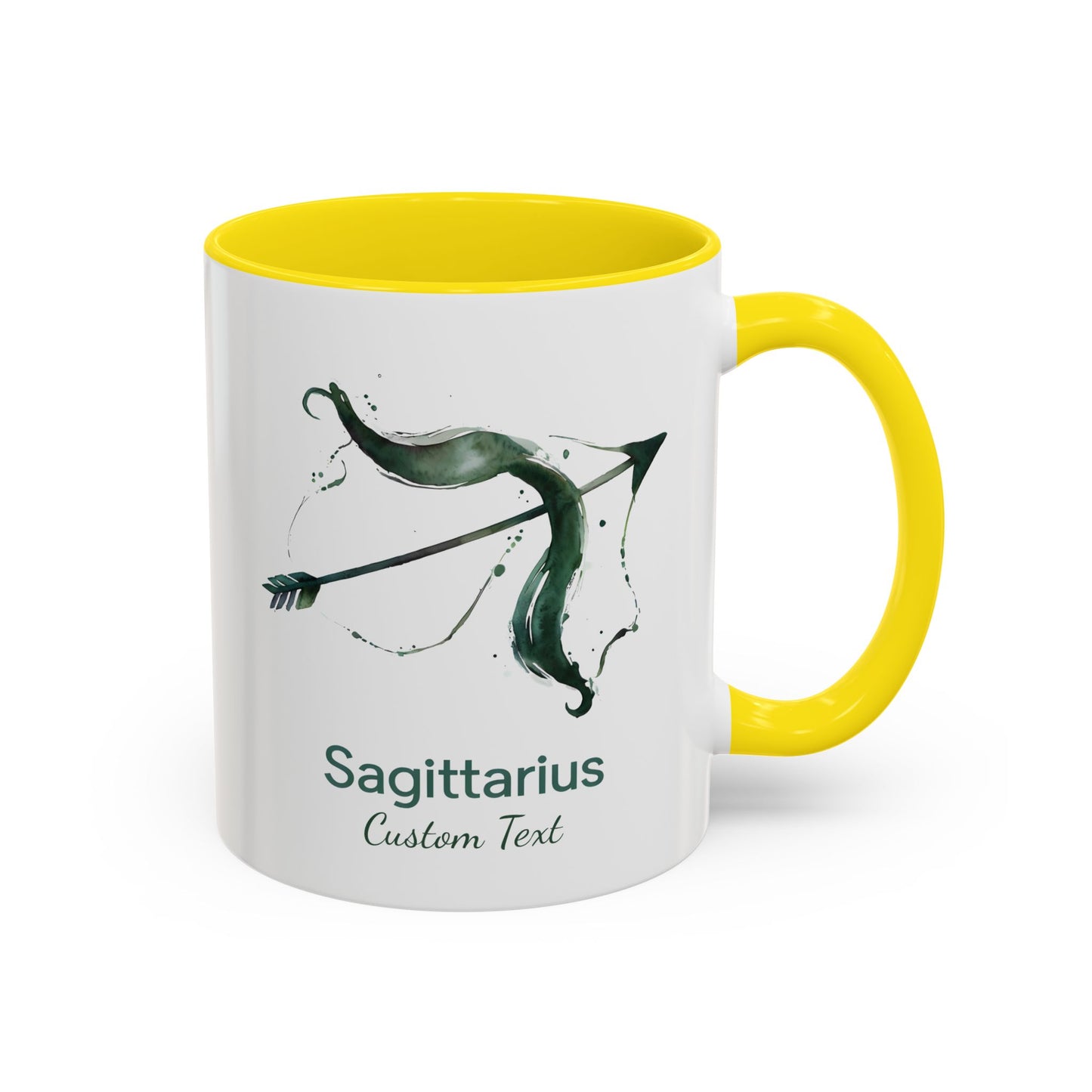 Personalized Sagittarius Accent Coffee Mug, Zodiac Mug, Astrology Mug, Custom Zodiac Gift, Birth Month, Sagittarius Zodiac Sign