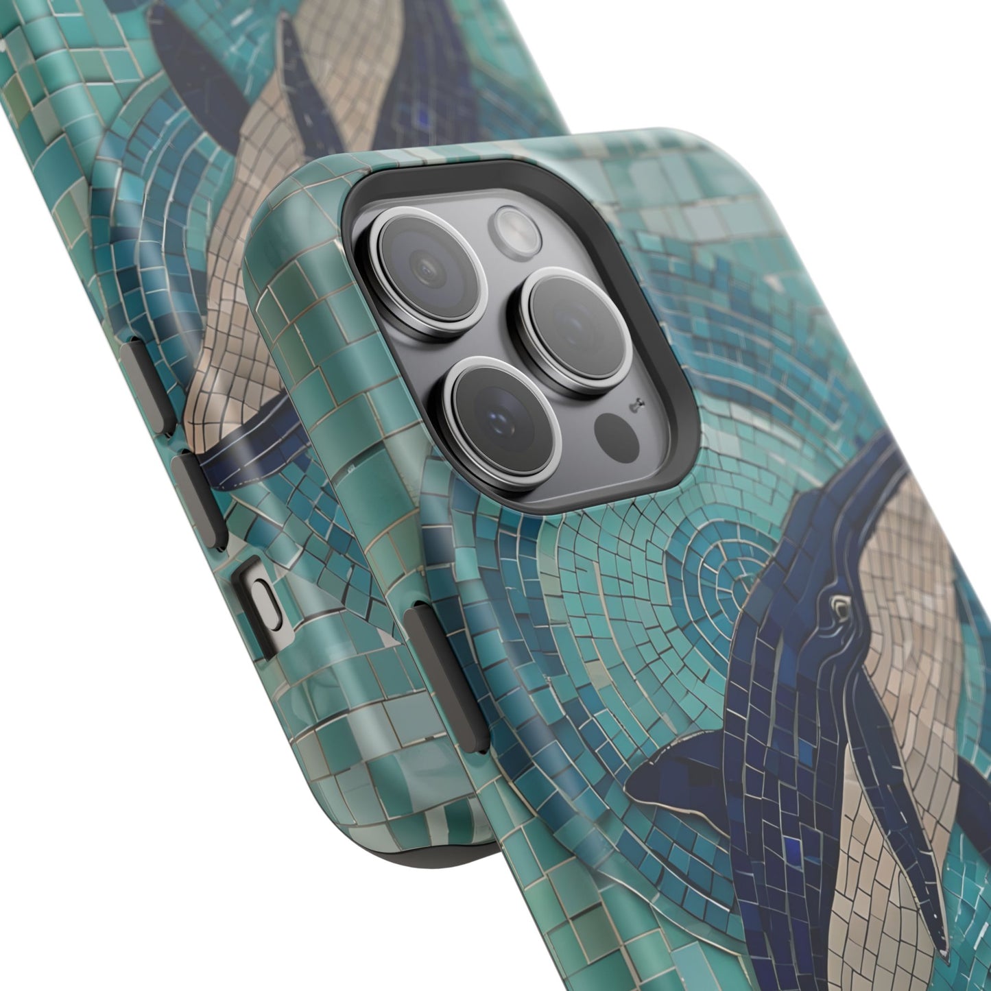 Whale Watching Mosaic iPhone Case, Whale Art, Unique Phone Case, Humpback Whale, Whale Gift, Marine Biology, Whale Watcher