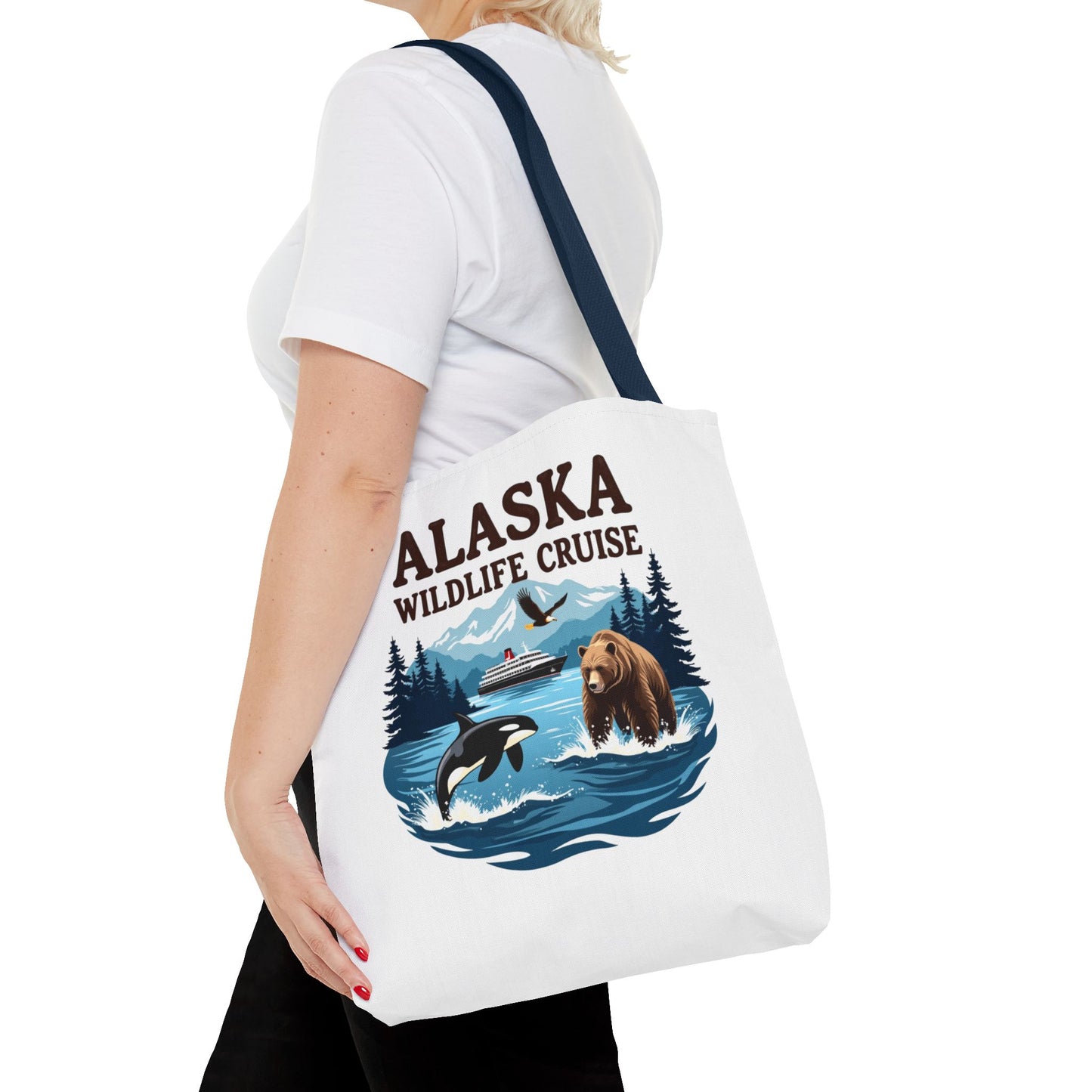 Alaska Wildlife Cruise Tote Bag, Adventure Lovers Gift, Cruise Squad 2025, Alaska Vacation Tote Bag, Alaskan Cruise Tote