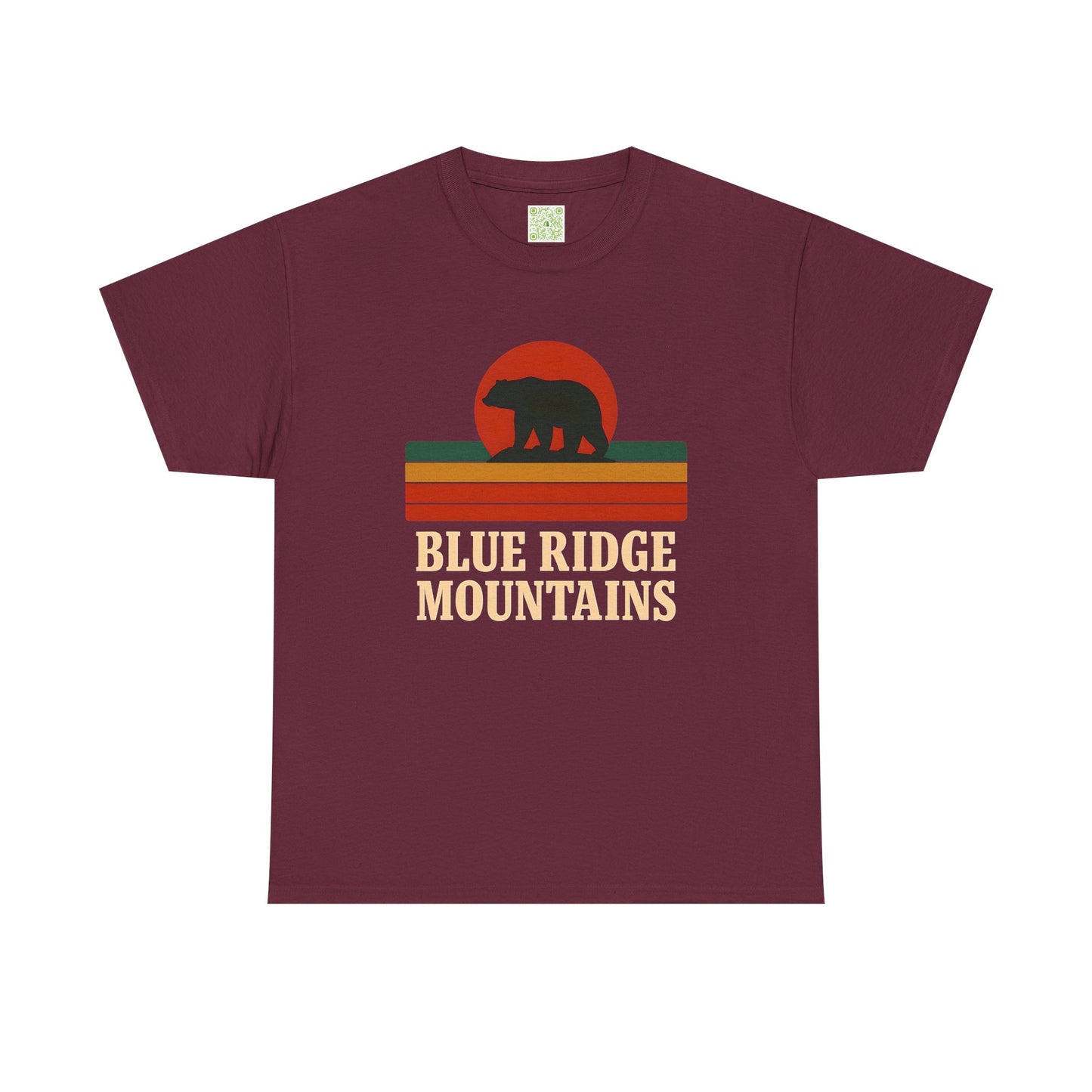 Vintage Style Unisex Blue Ridge Mountains Tee, Bear Graphic Tee, Blue Ridge Parkway, Nature Inspired Shirt