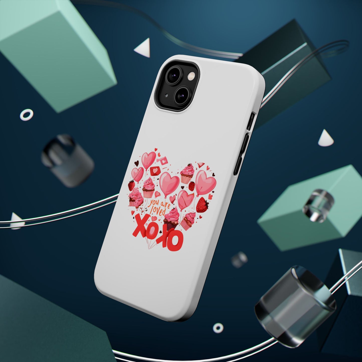 Valentine's Day Magnetic Tough Cases, Cute Phone Cover, Gift for Her, Love Heart Design, Personalizable Tech Accessory