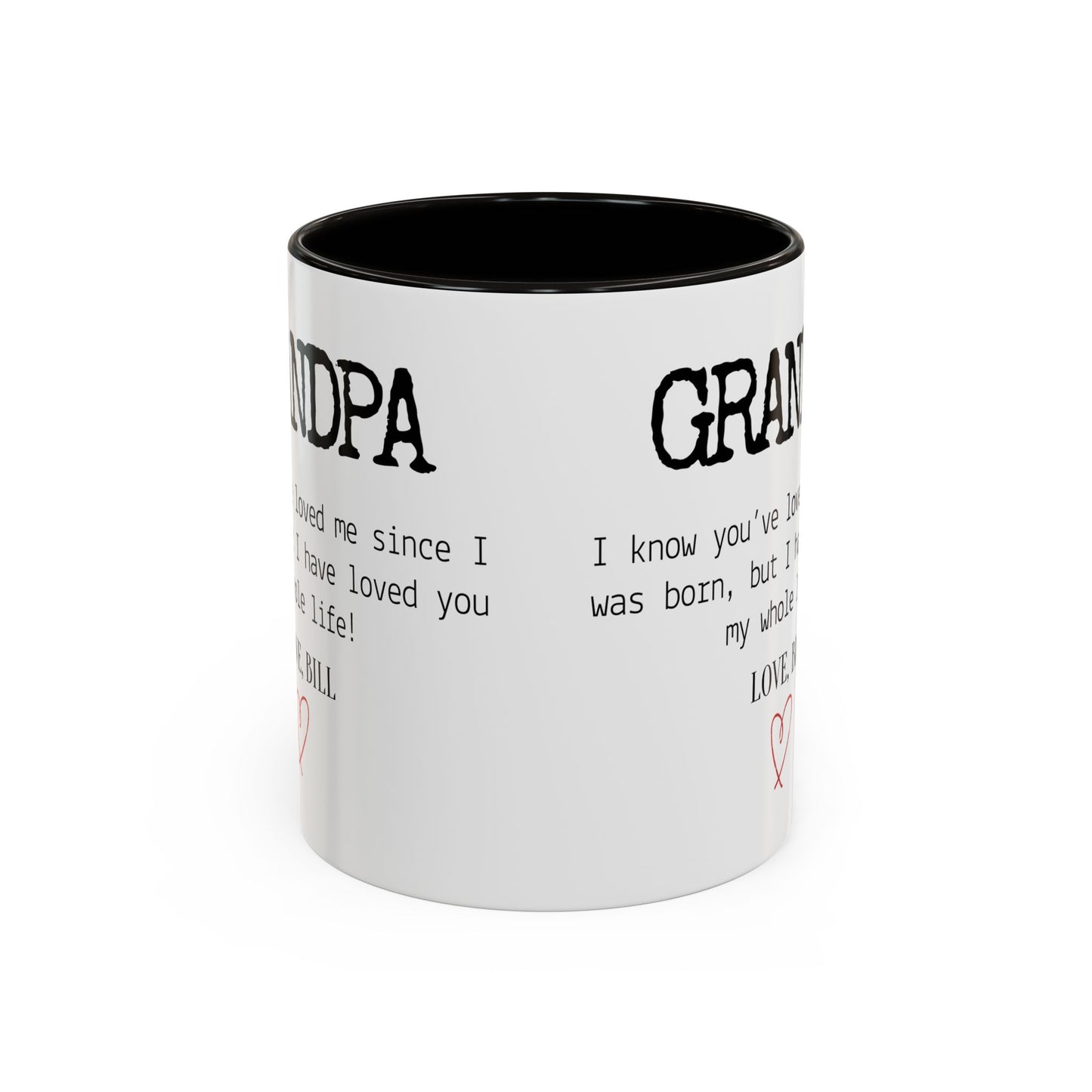 Personalized Grandpa Mug, Gift from Grandchild, Custom Message Coffee Cup, Grandpa Birthday Gift, Father’s Day Mug, Sentimental Gift for Grandpa