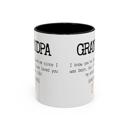 Personalized Grandpa Mug, Gift from Grandchild, Custom Message Coffee Cup, Grandpa Birthday Gift, Father’s Day Mug, Sentimental Gift for Grandpa