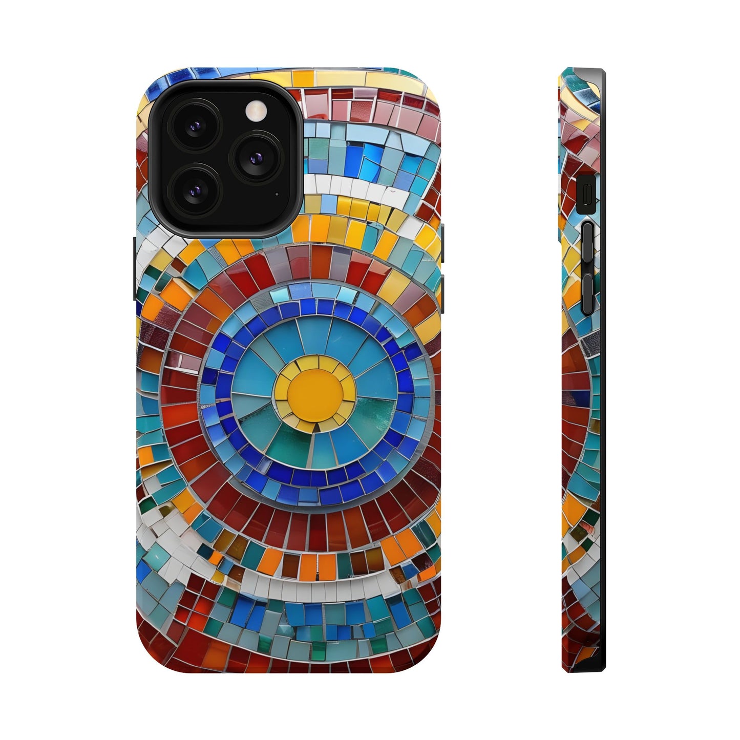Vibrant Mosaic  iPhone Case - Colorful iPhone Cover, Unique Phone Accessory, MegSafe iPhone cover