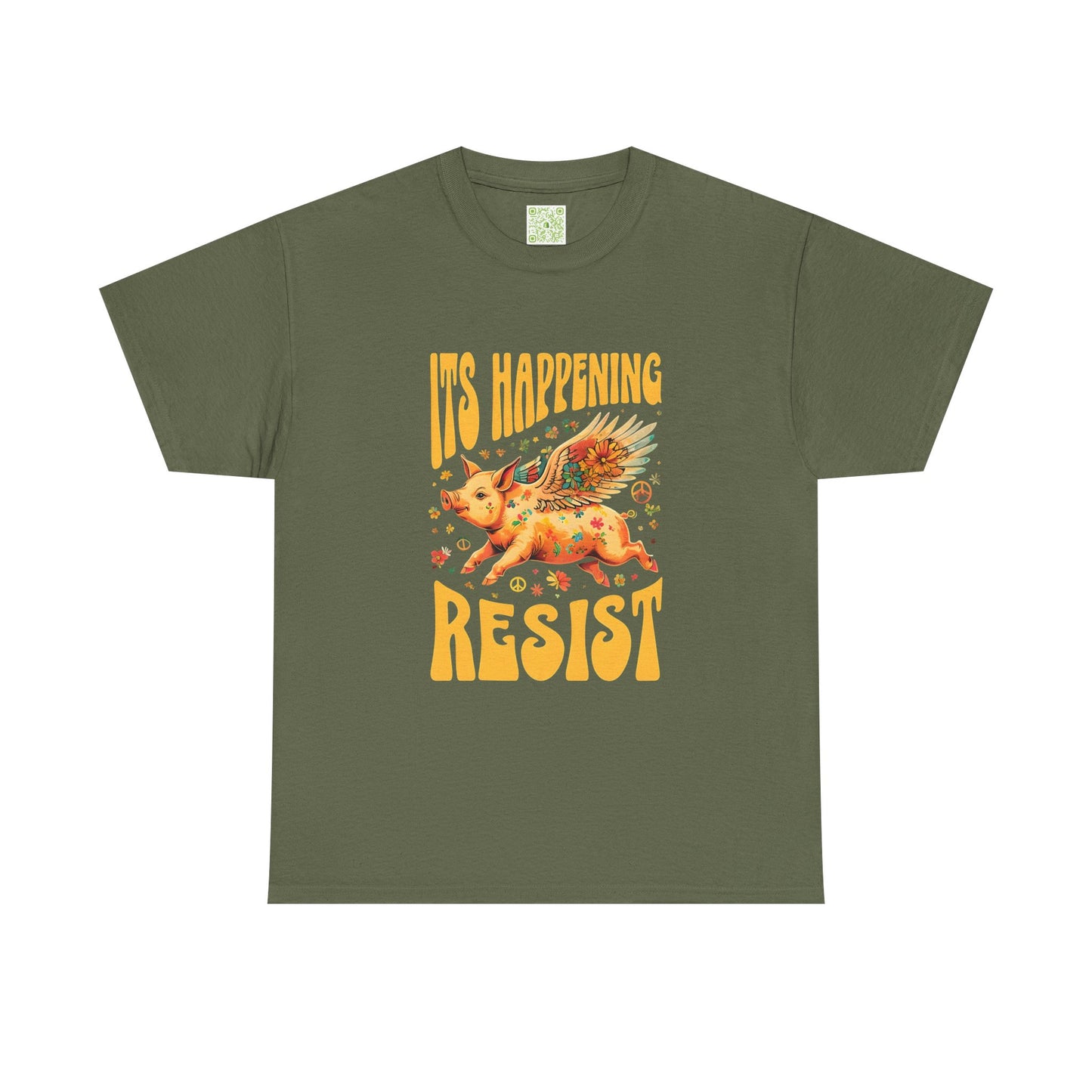 When Pigs Fly Resist Shirt, Flying Pig Tee, Pigs with Wings, Pig Lover Gift, Cute Pig Shirt, Pig Tshirt, Piglet
