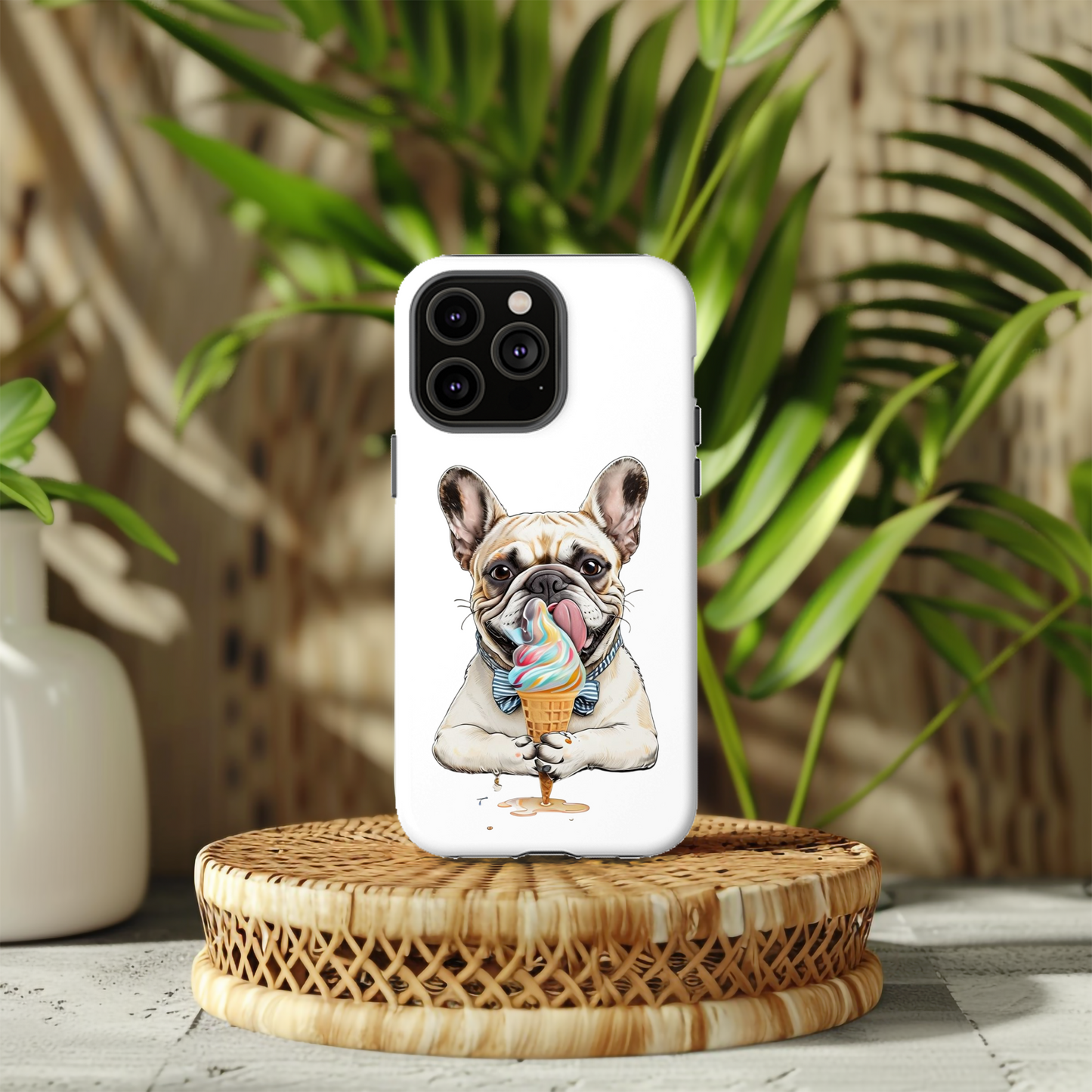 French Bulldog iPhone Case, Ice Cream Phone Case, Frenchie Mom Gift, Dog Phone Case, French Bulldog Lover Gift