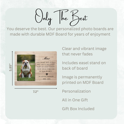 Sympathy Gift - In Loving Memory Pet Memorial Gifts - In Loving Memory Plaque - Vertical