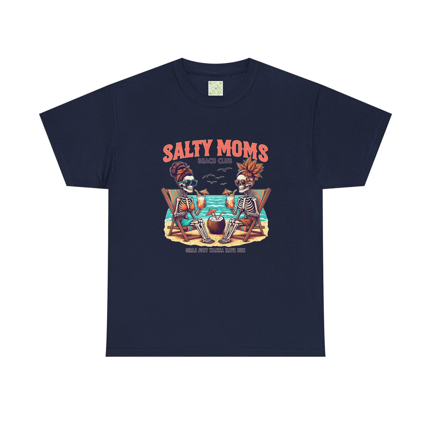Salty Moms Beach Club Unisex Tee, Summer Fun Shirt, Beach Day Tee, Beachwear Gift, Mom Gift, Graphic Tee