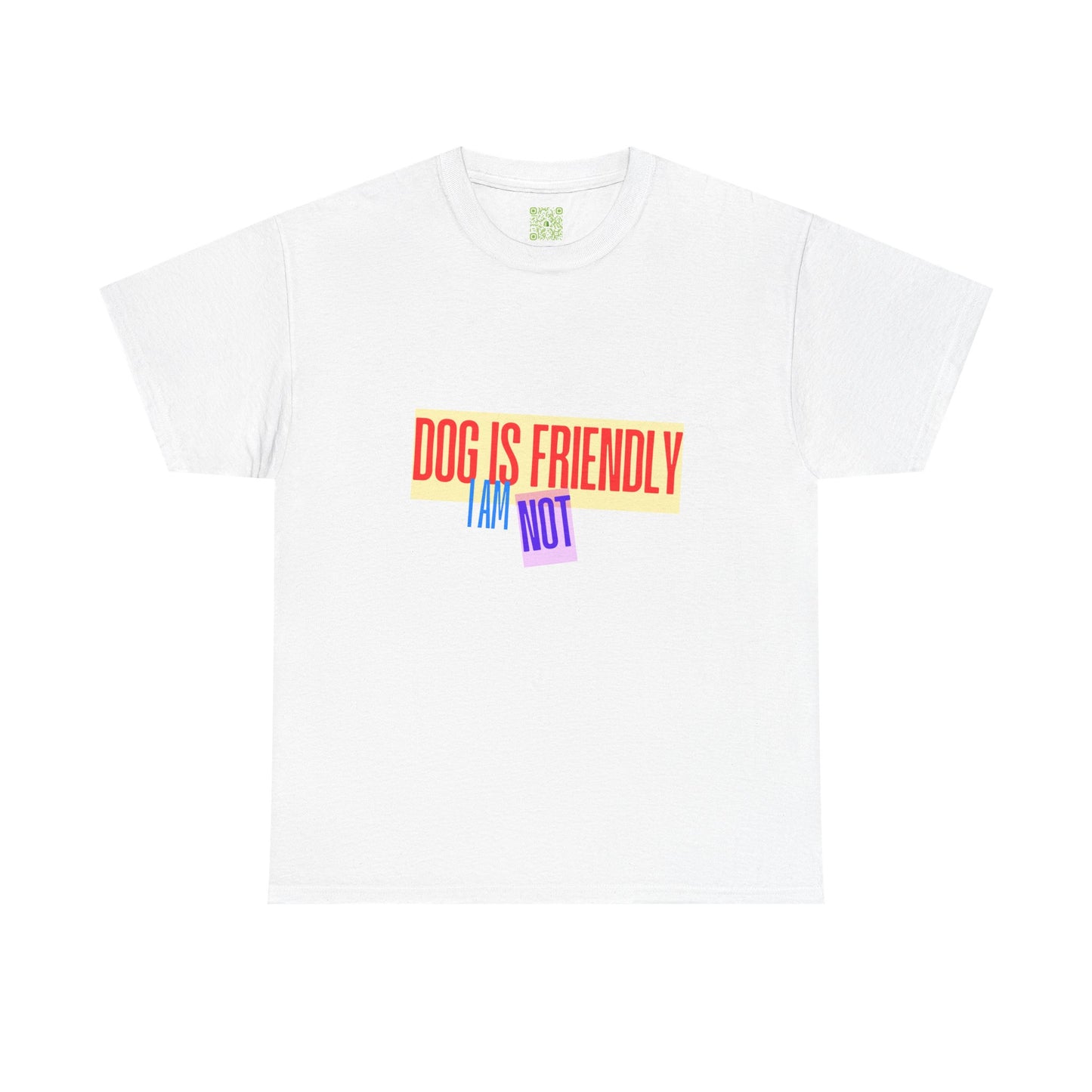Funny Dog Lover Unisex Heavy Cotton Tee - 'Dog is Friendly, I Am Not'