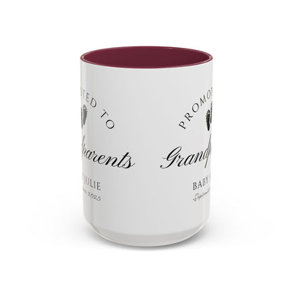 Promoted to Grandparents Mug, Pregnancy Announcement Coffee Cup, Baby Reveal Gift, New Grandparent Mug, Personalized Baby Announcement