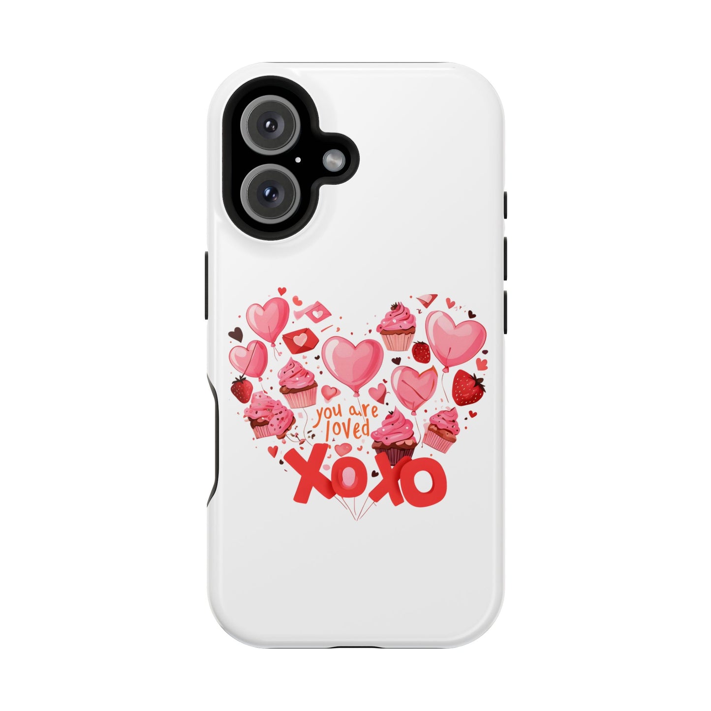 Valentine's Day Magnetic Tough Cases, Cute Phone Cover, Gift for Her, Love Heart Design, Personalizable Tech Accessory