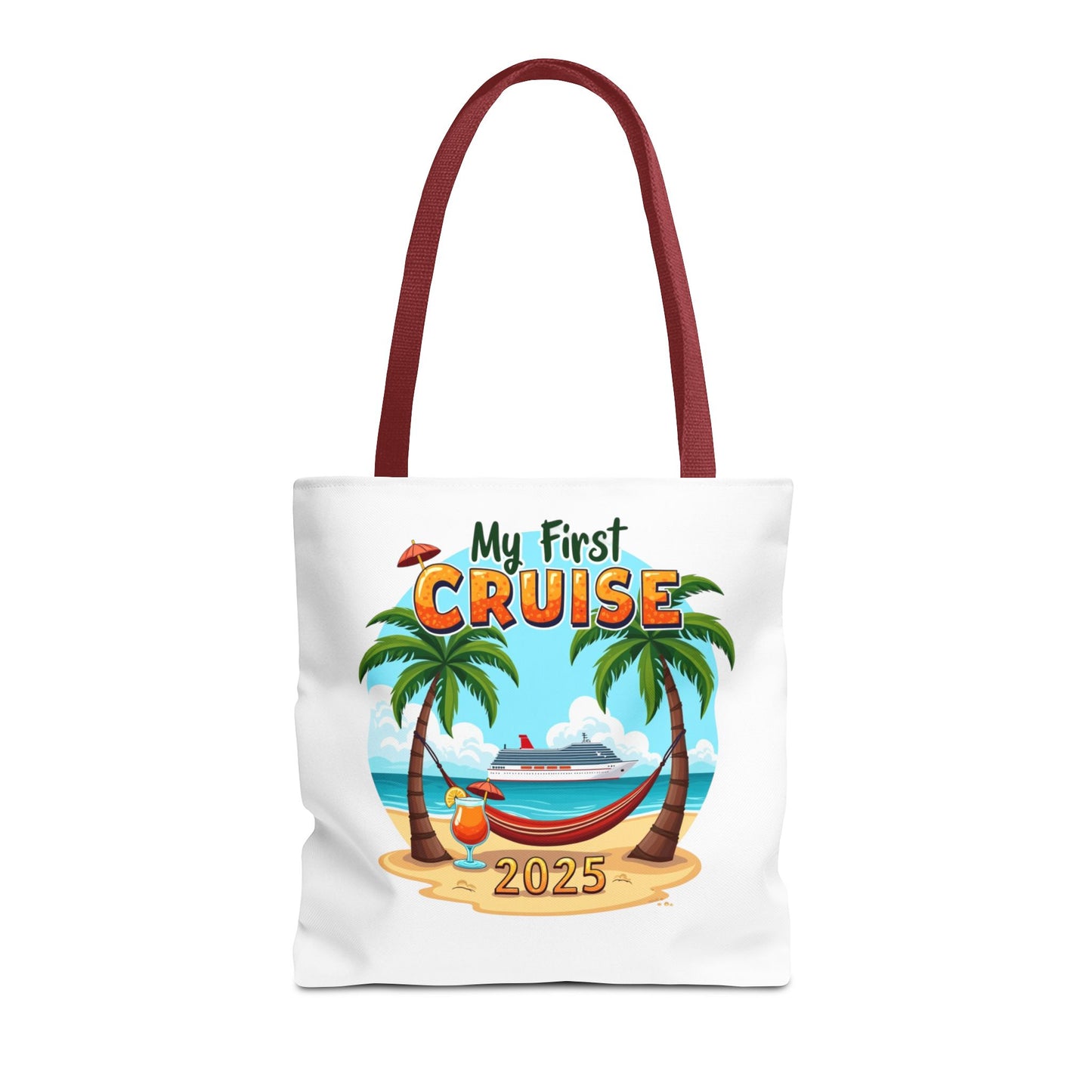 My First Cruise Tropical Tote Bag 2025, Stylish Travel Tote, Cruise Squad 2025 Bag, Family Vacation Gift, Beach Bag