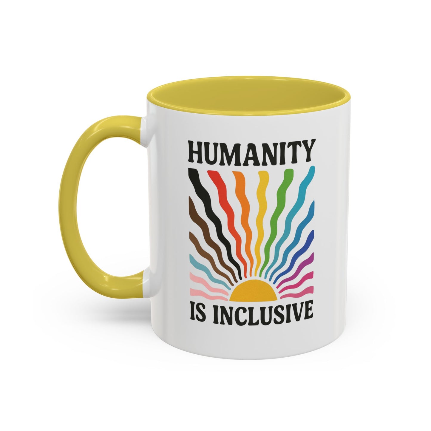 Pride Month Inclusive Humanity Coffee Mug, Pridemonth Merch, Bisexual Mug, Queer Mug, LGBT Mug, Lesbian Pride Mug