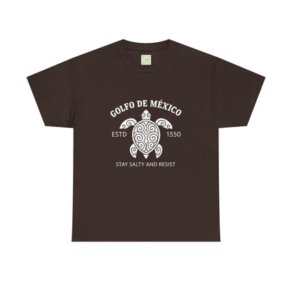 Gulf of Mexico Turtle Cotton Tee, Golfo de Mexico, Stay Salty Shirt, Sea Turtle Shirt, Turtle Shirt, Conversation Starter