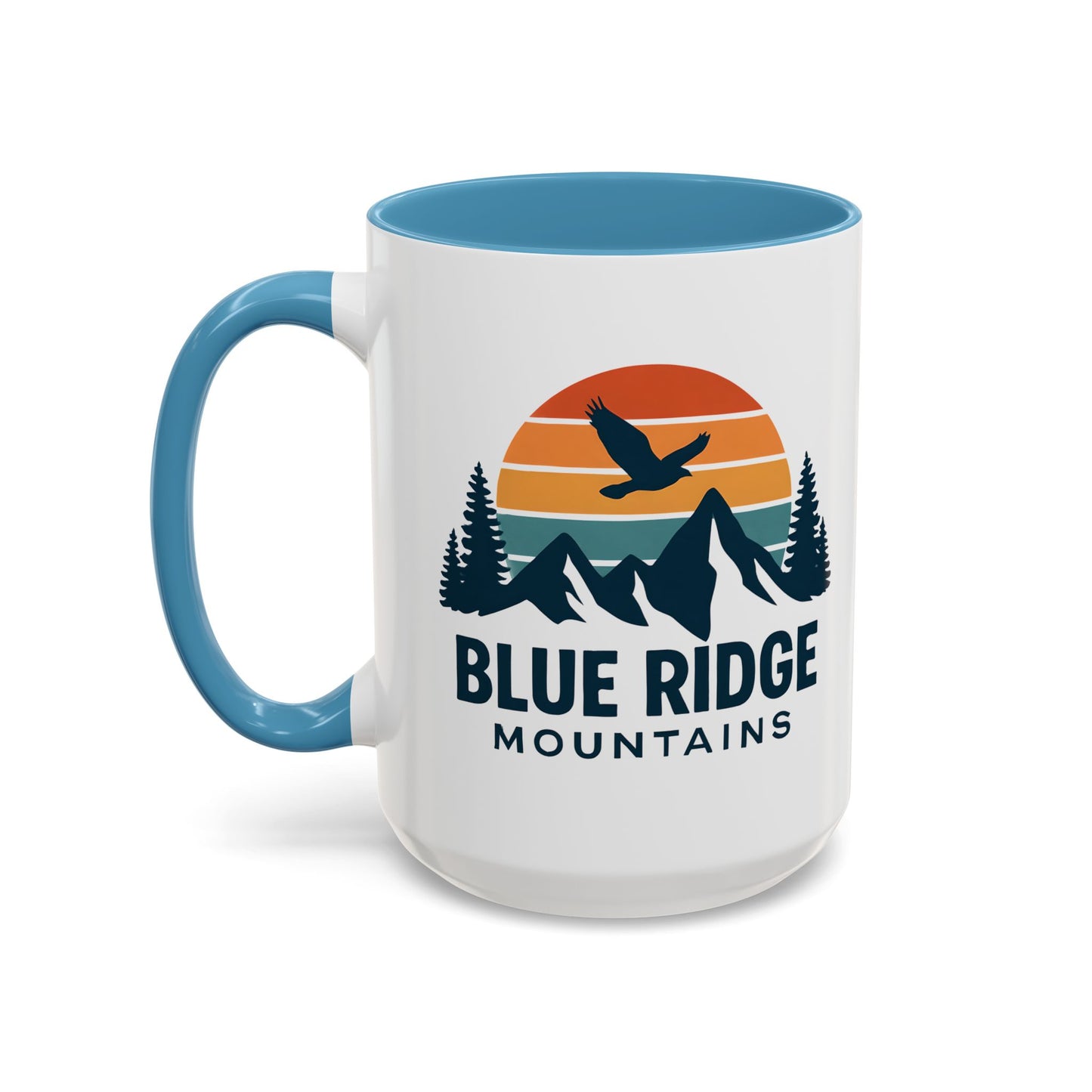 Blue Ridge Mountains Accent Coffee Mug, Appalachian Trail Mug, Smokey Mountains Souvenir, North Carolina Gift, Virginia Gift