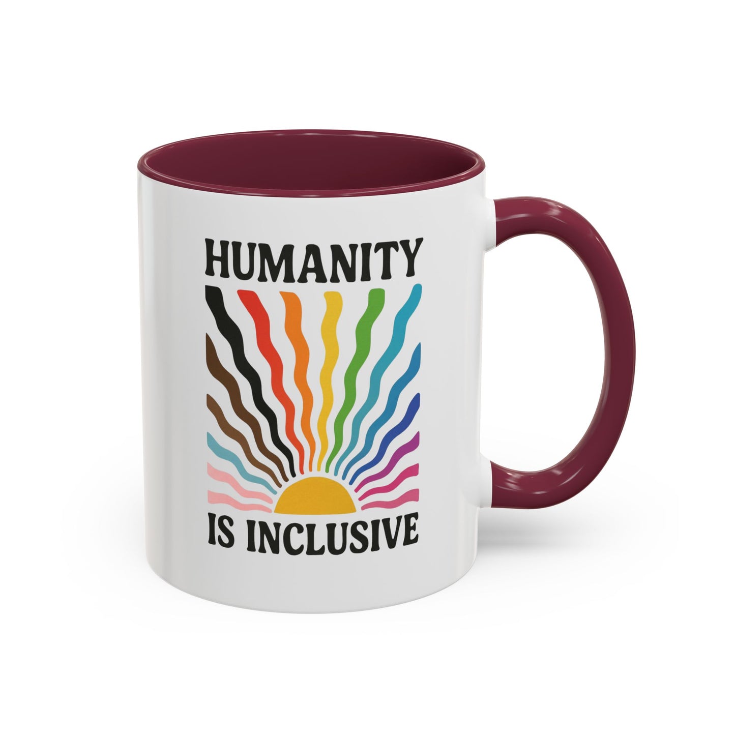 Pride Month Inclusive Humanity Coffee Mug, Pridemonth Merch, Bisexual Mug, Queer Mug, LGBT Mug, Lesbian Pride Mug
