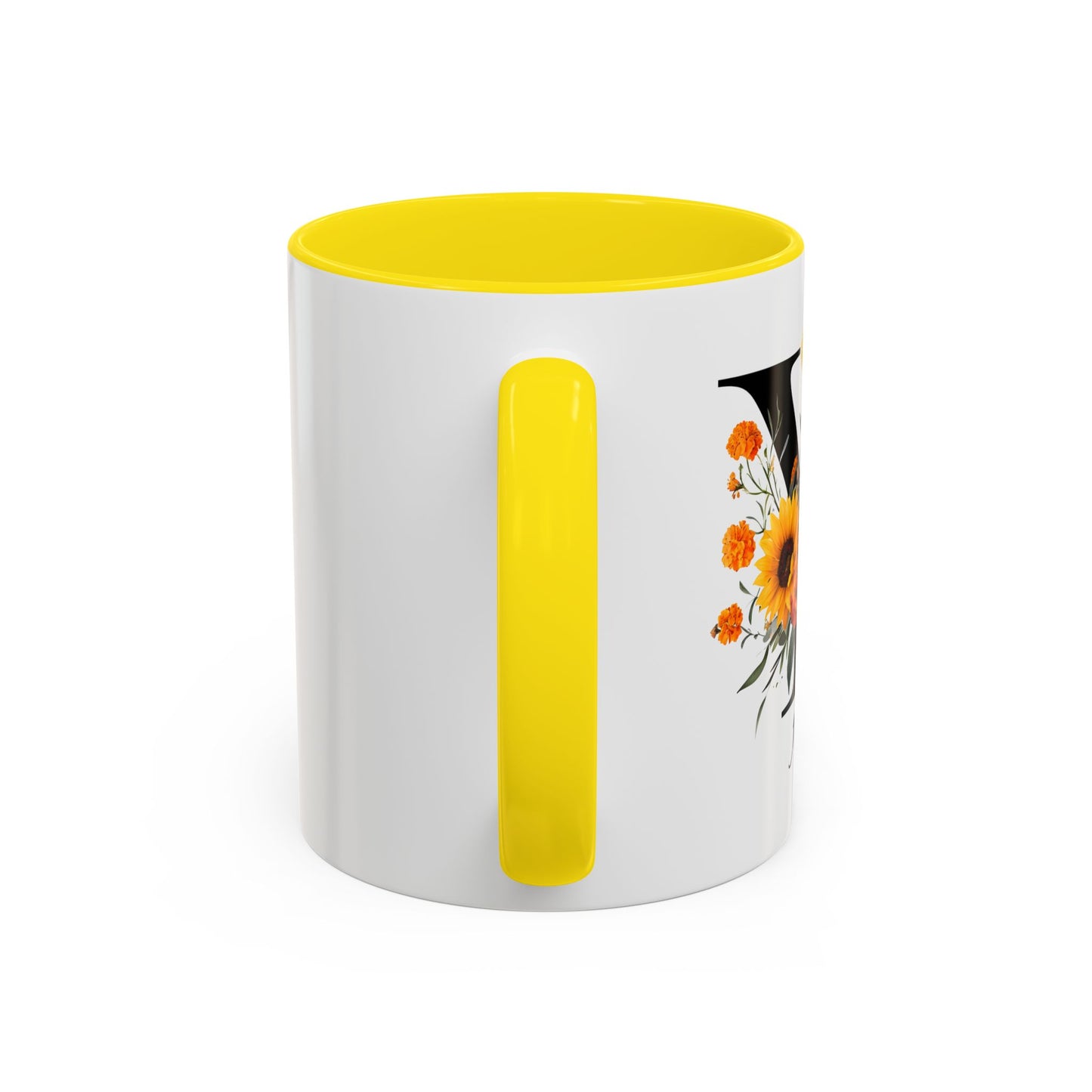 Personalized Floral Monogram - Letter Y - Elegant Accent Coffee Mug – Personalized Mothers Day Gift