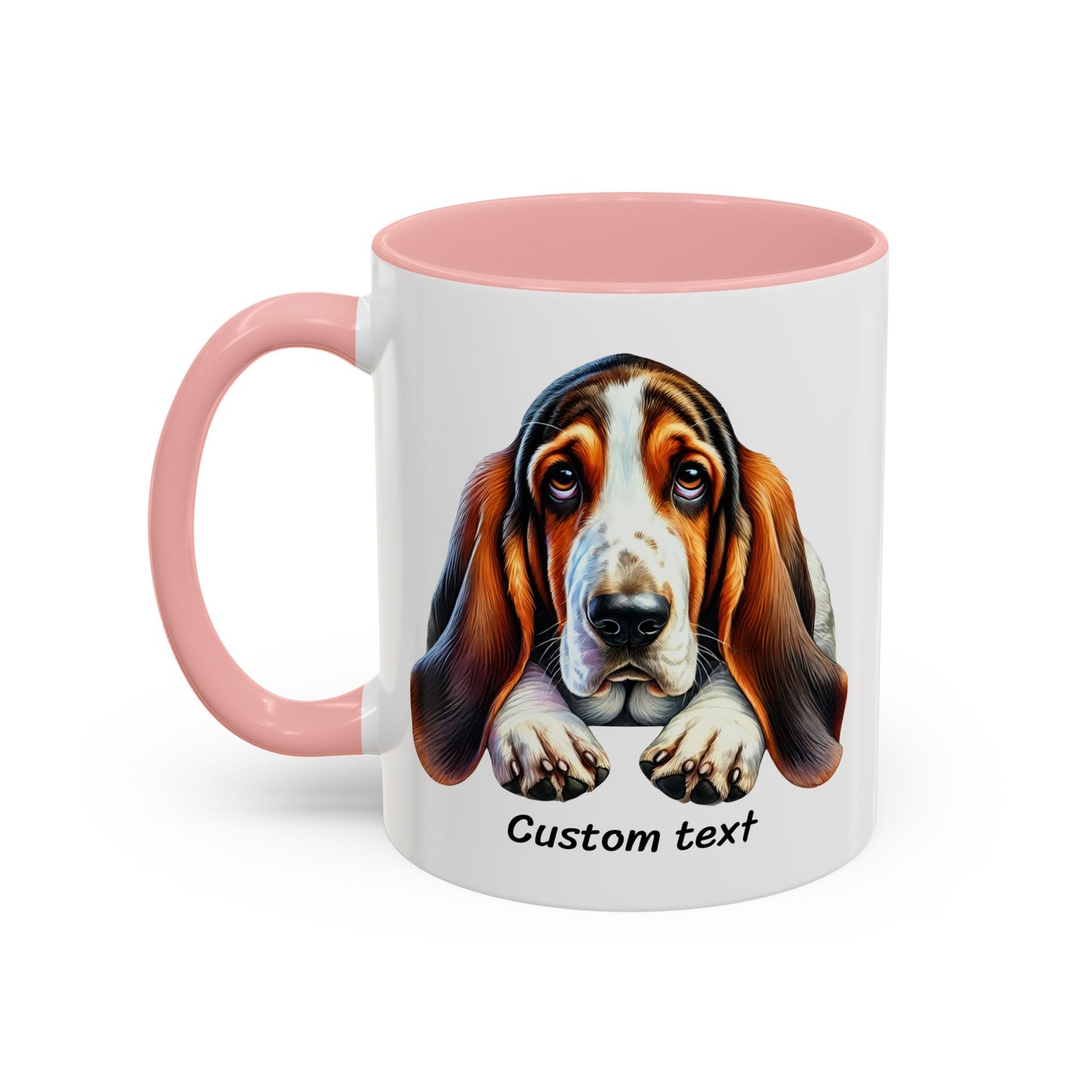 Funny Basset Hound Dog Lover Mug, Dog is Friendly, I am Not' Coffee Cup, Dog Mom Gift for Pet Lovers with Attitude and Humor