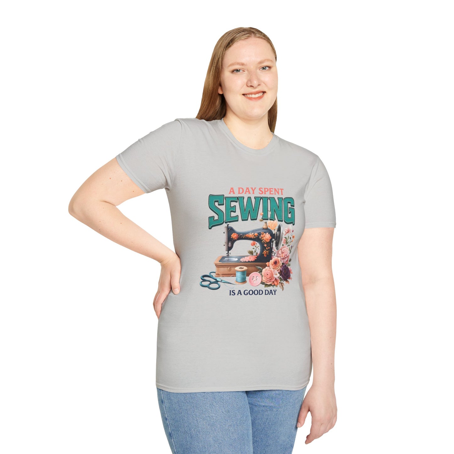 A Day Spent Sewing T-Shirt – Unisex Softstyle Tee for Sewing & Craft Lovers
