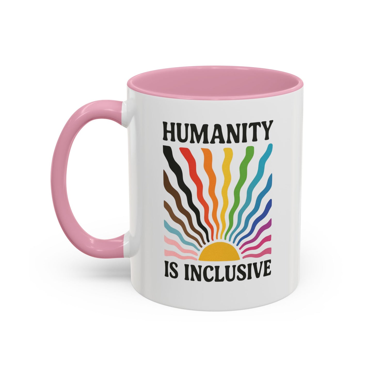 Pride Month Inclusive Humanity Coffee Mug, Pridemonth Merch, Bisexual Mug, Queer Mug, LGBT Mug, Lesbian Pride Mug