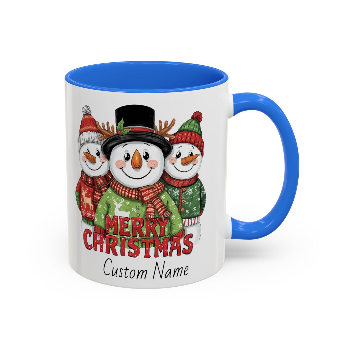 Cheerful Christmas Snowman Mug, Snowman Coffee Mug, Cute Christmas Mug, Snowman Gift for Her, Gift for Neighbors